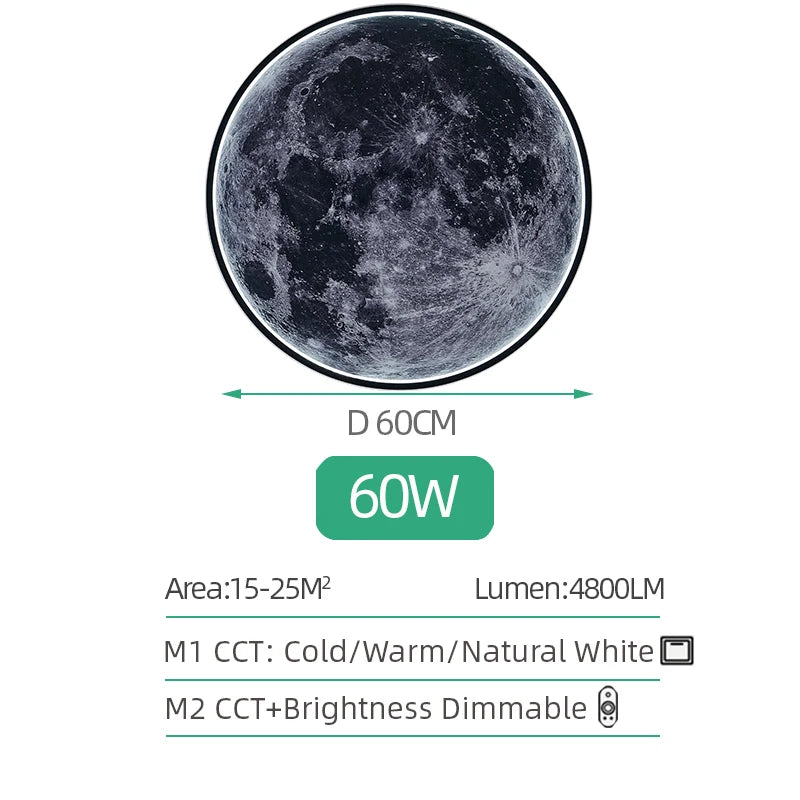 LED Moon Wall Lamp with Remote