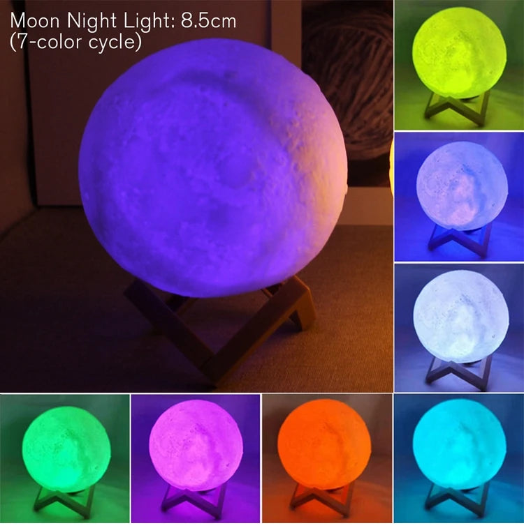 Moon LED Night Light with Stand