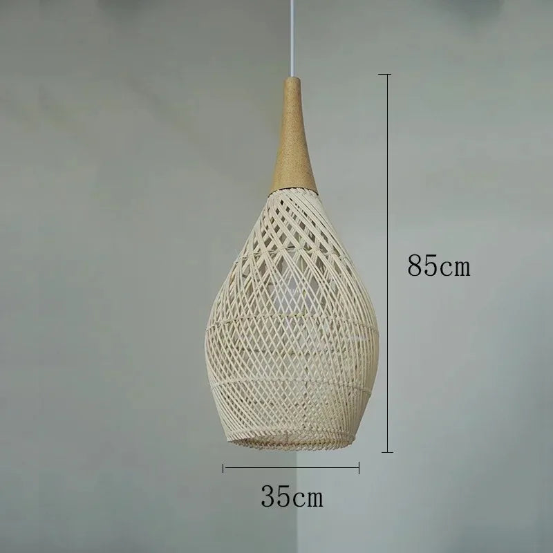 Japanese Handmade Rattan Pendant Lamp