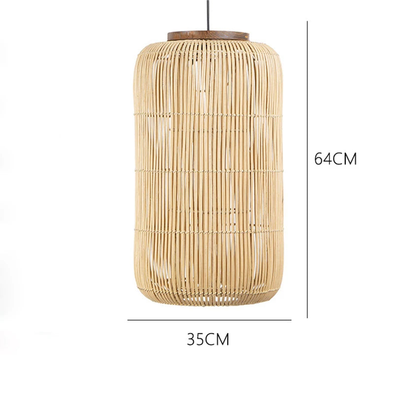 Vintage Rattan Wicker Pendant Light