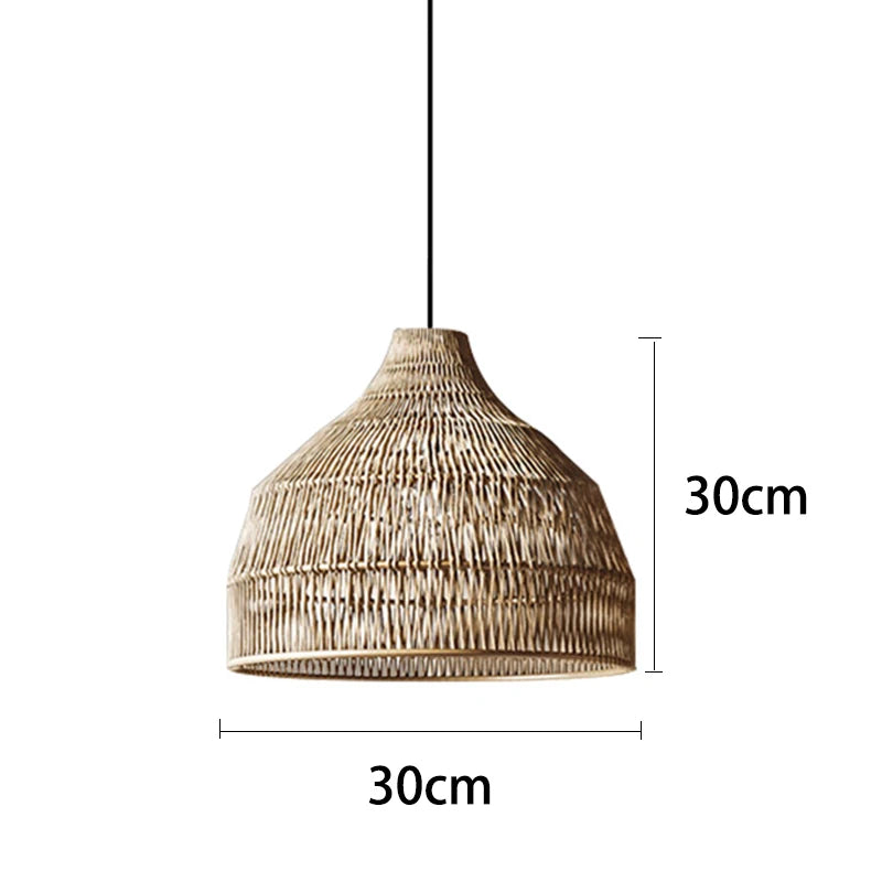 Southeast Asian Rattan Lantern Pendant