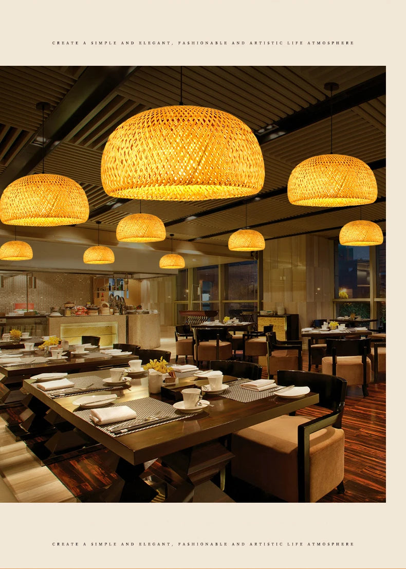 Handmade Rattan Bamboo Pendant Light