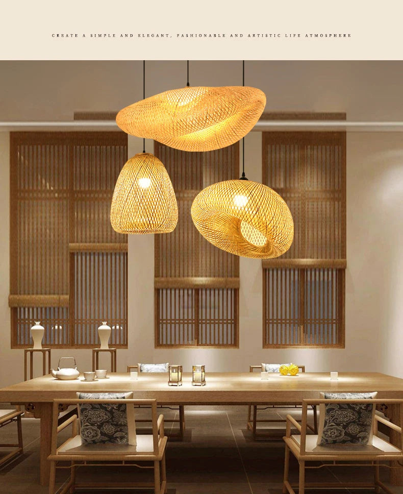 Handmade Rattan Bamboo Pendant Light