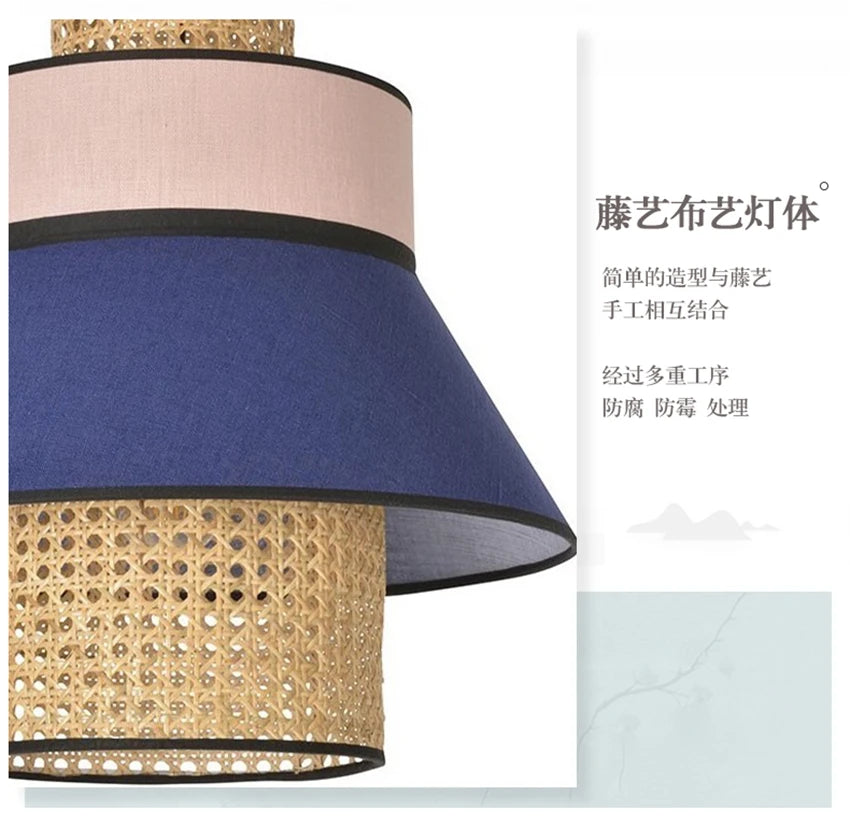 Modern Rattan Bamboo Pendant Light
