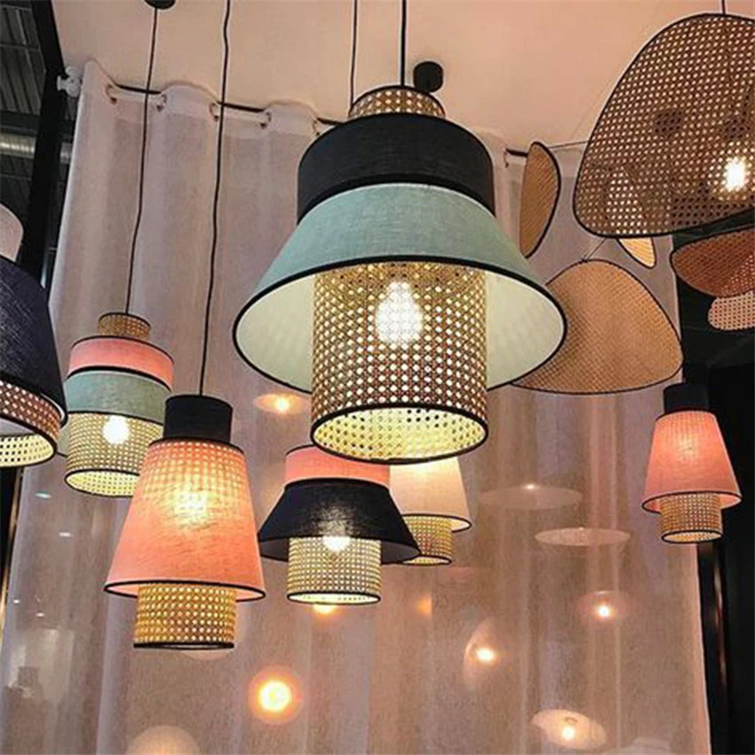Modern Rattan Bamboo Pendant Light