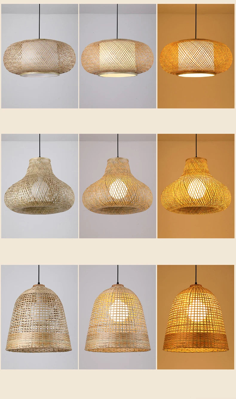 Handmade Rattan Bamboo Pendant Light