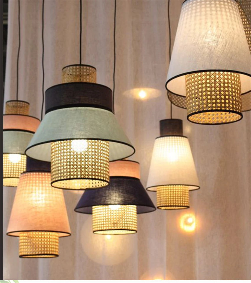 Modern Rattan Bamboo Pendant Light