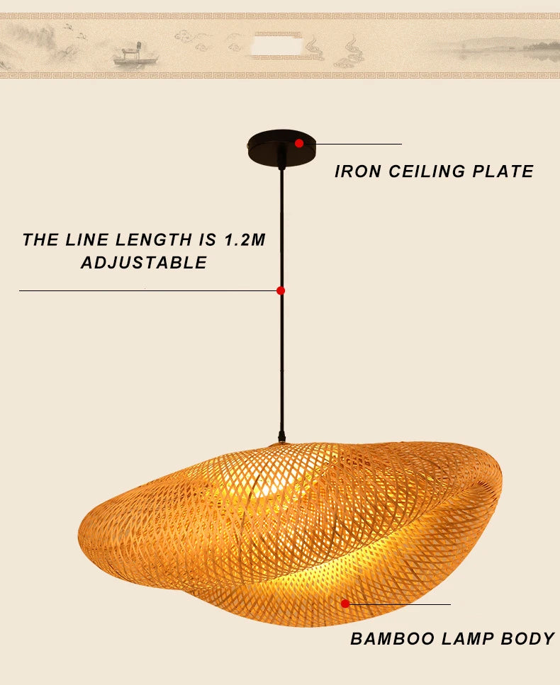 Handmade Rattan Bamboo Pendant Light