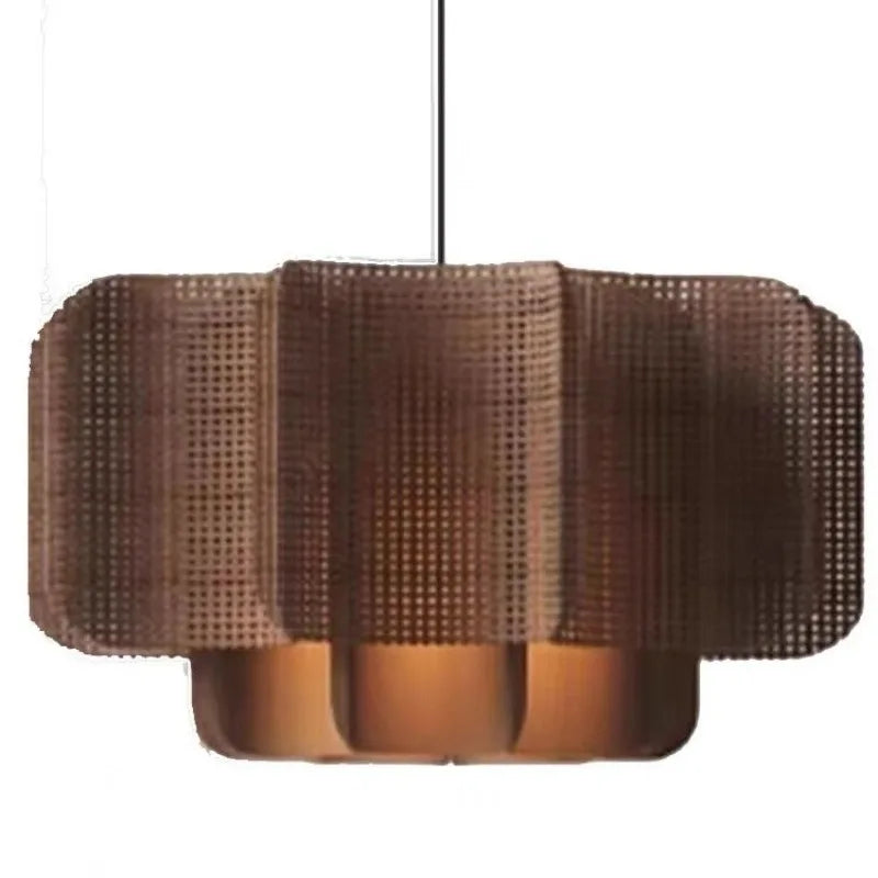 Japanese Designer Rattan Chandelier