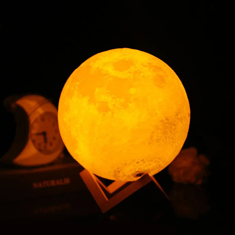 3D Printed Moon Night Light (10cm)