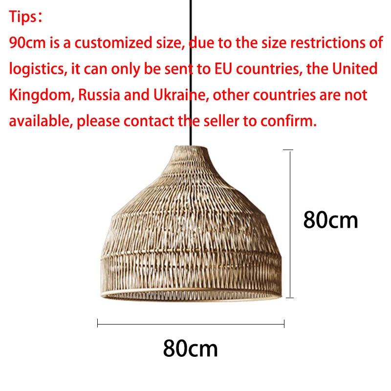 Southeast Asian Rattan Lantern Pendant