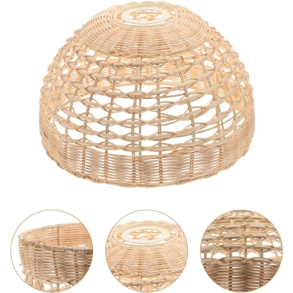 Woven Rattan Cage Pendant Lampshade