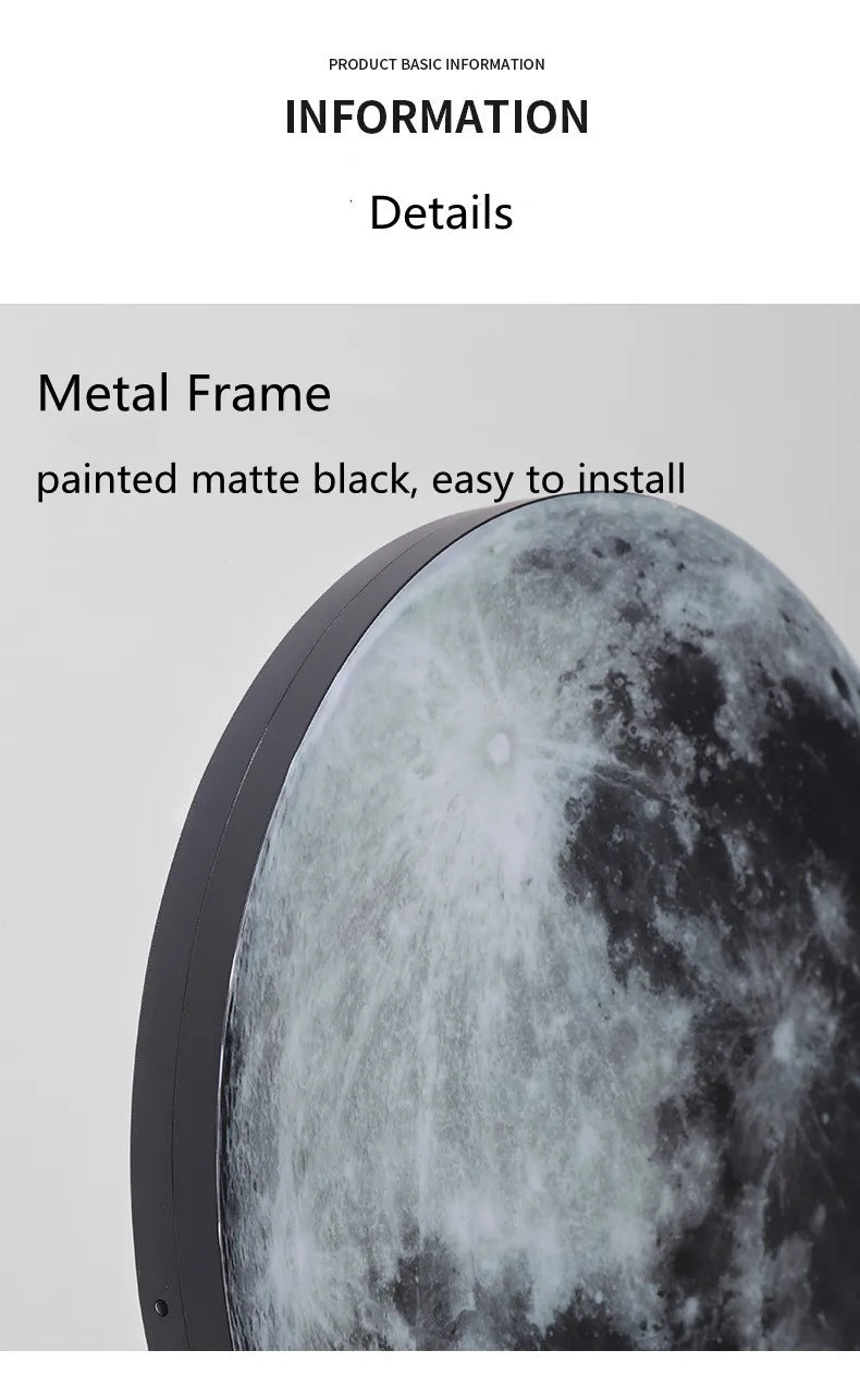 3D LED Moon Wall Lamp (50-80cm)