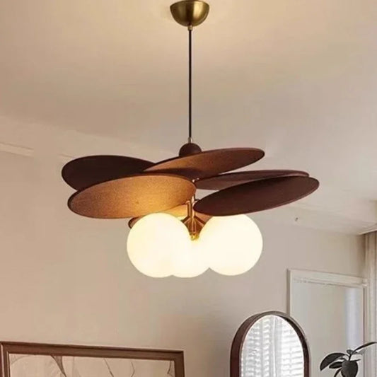 Vintage Rattan Pendant with DALI Dimming