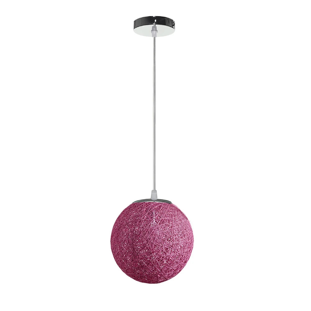 Nordic Hand-Woven Rattan Pendant