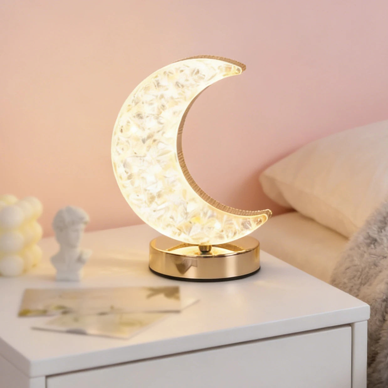 Moon-Shaped LED Desk Lamp