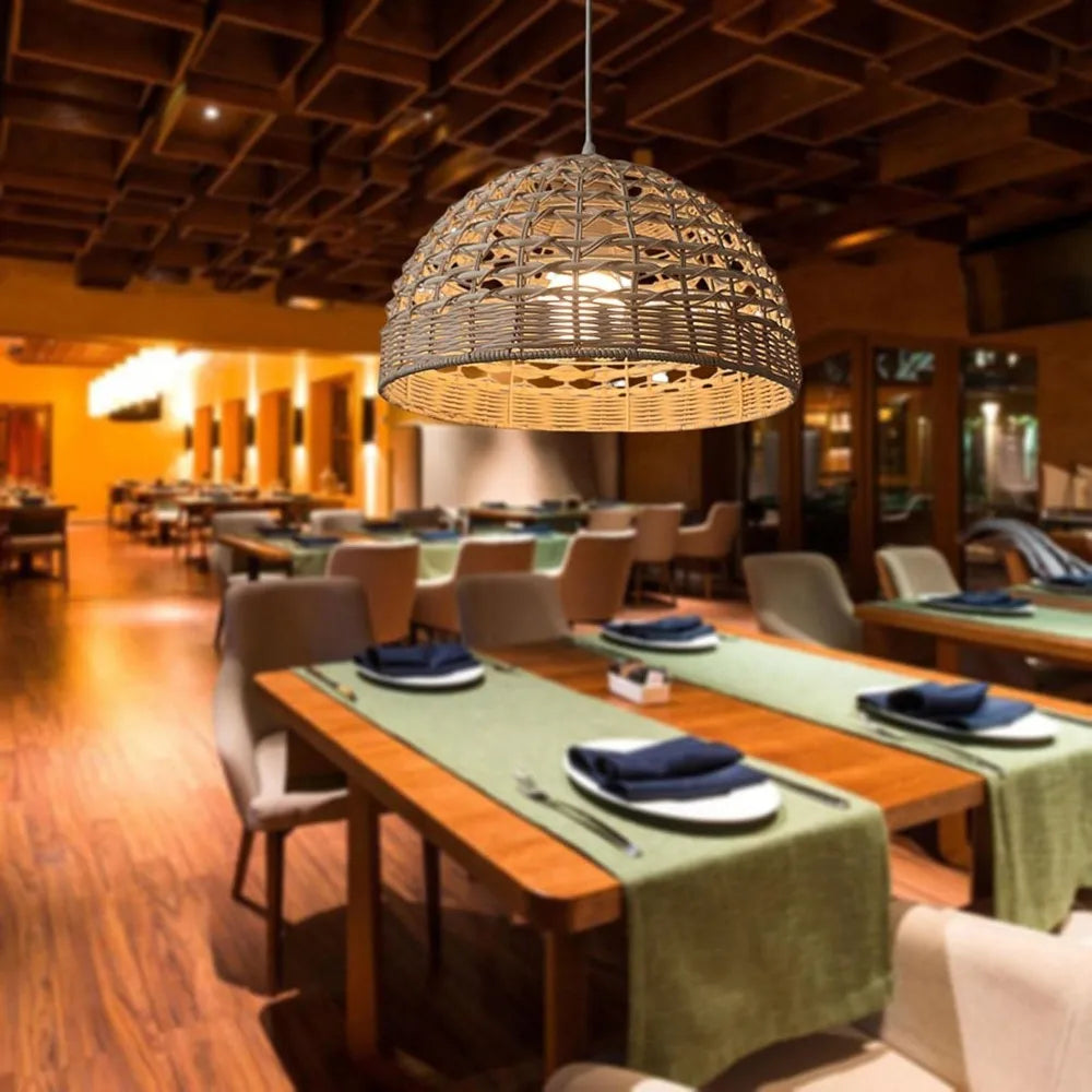 Natural Wicker Rattan Lampshade Pendant