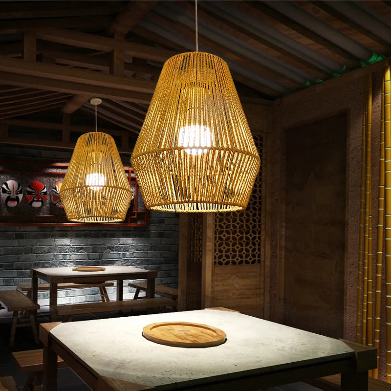 Woven Rattan Pendant Lampshade