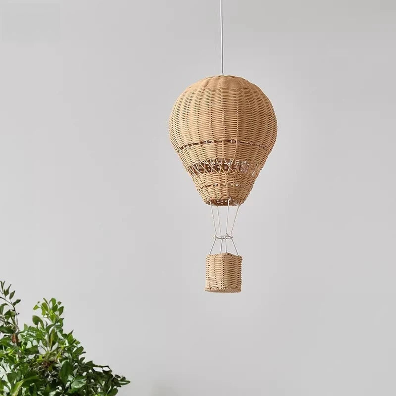 Hot Air Balloon Rattan Pendant Light