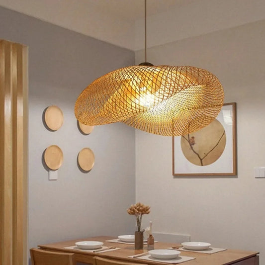 Modern Bamboo Rattan Chandelier (40-80cm)