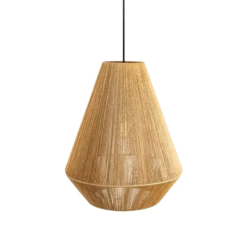 Boho Geometric Colourful Rattan Pendant