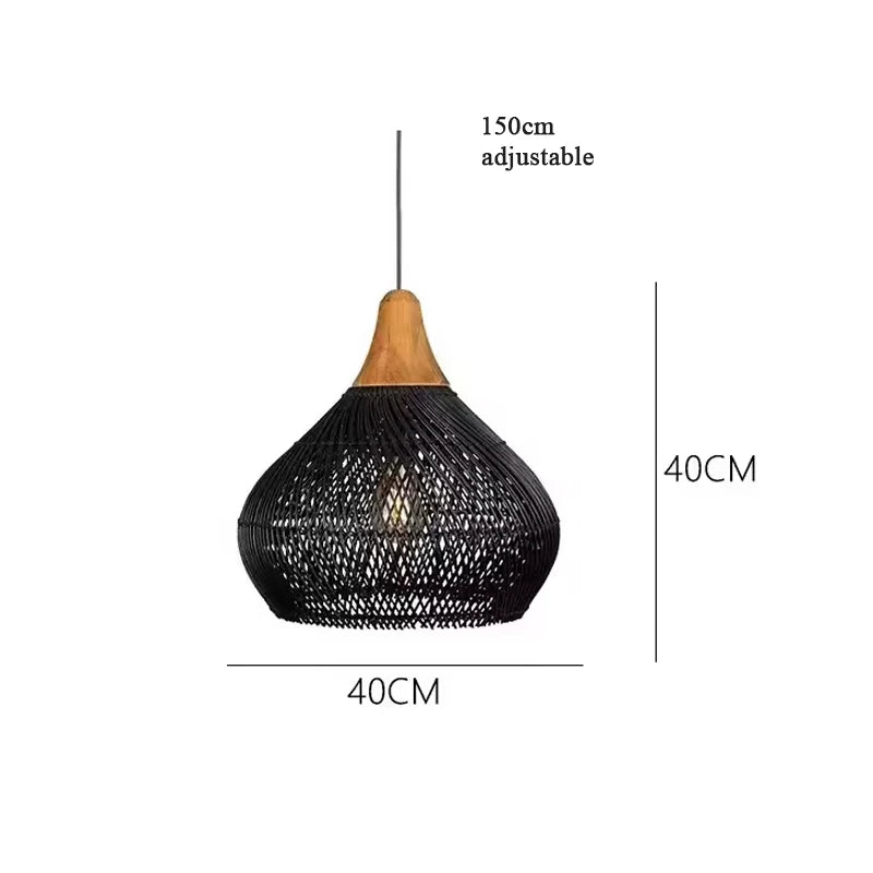 Japanese Handmade Rattan Pendant Lamp