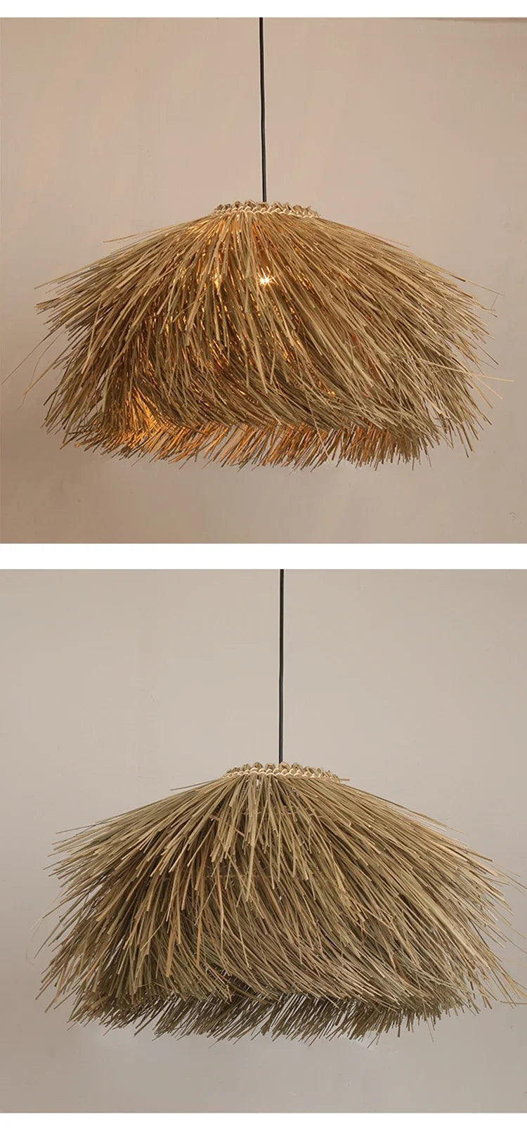 Hand-Woven Rattan Wabi-Sabi Chandelier