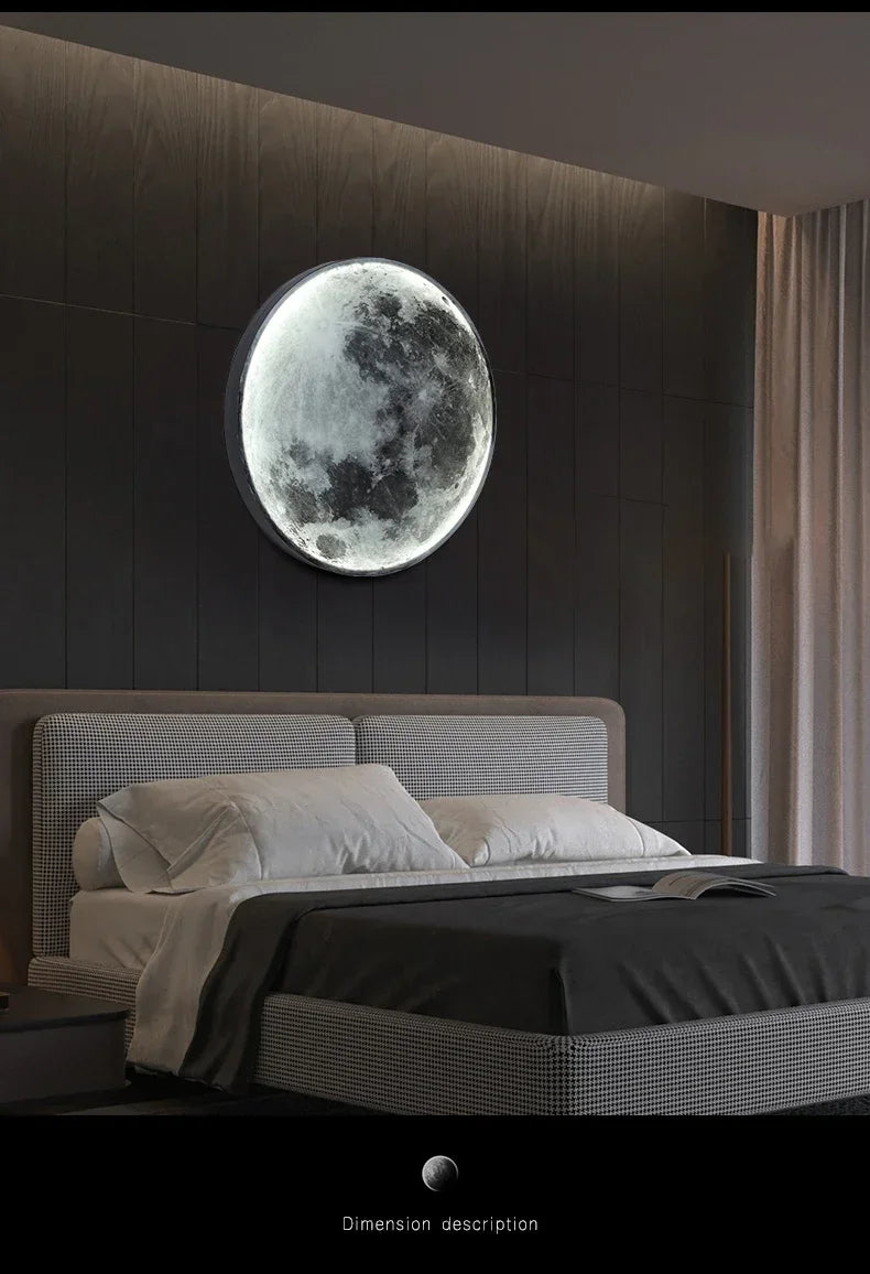 Modern LED Moon Wall Lamp