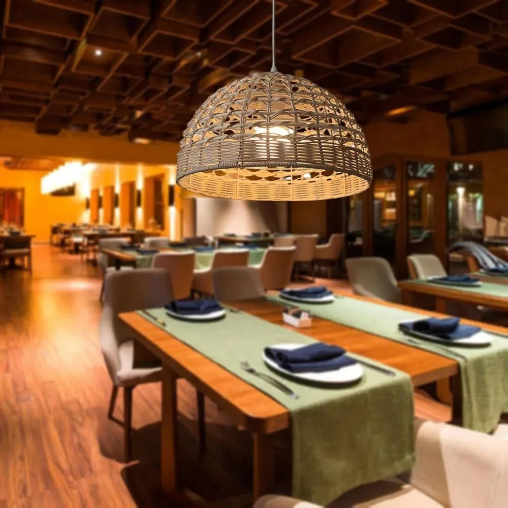 Natural Wicker Rattan Lampshade Pendant