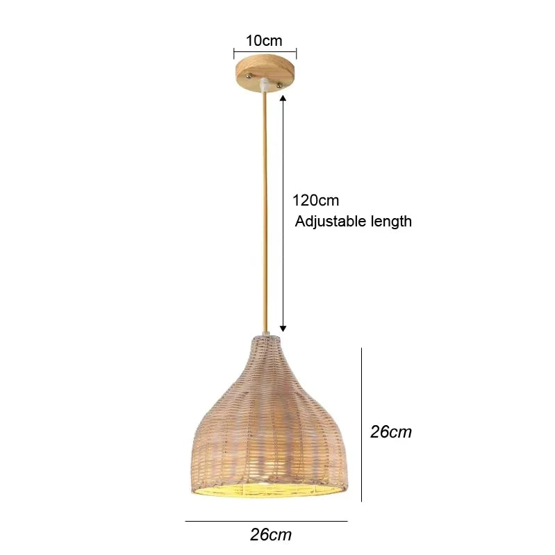 Natural Wicker Rattan Lampshade