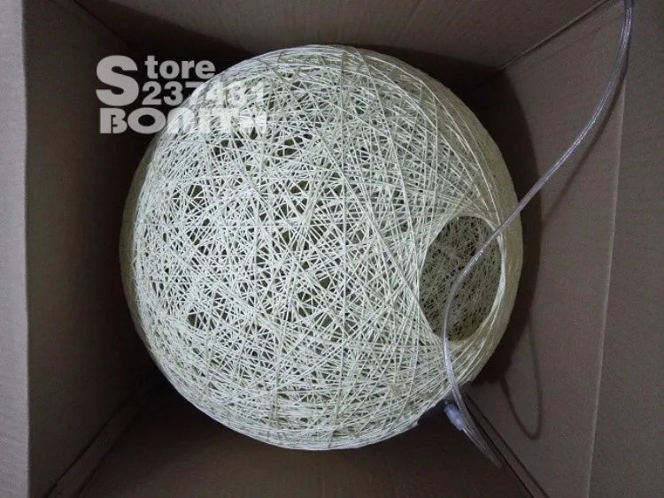 Nordic Rattan Ball Pendant Lamp