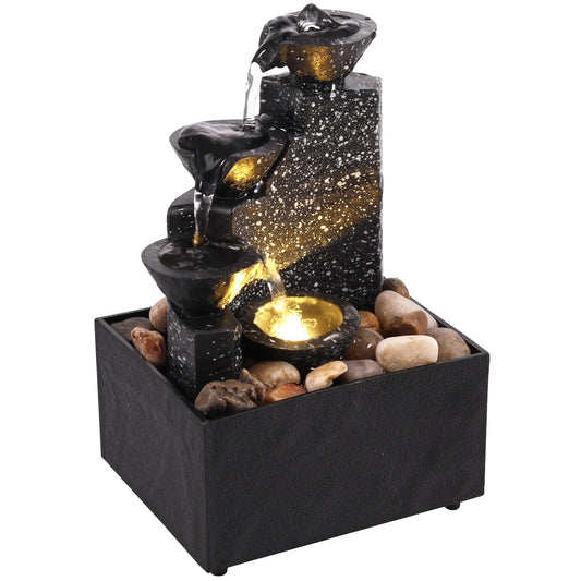 Tabletop Waterfall Fountain with Lights