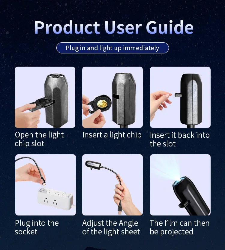 LED Star Galaxy Projector Night Light