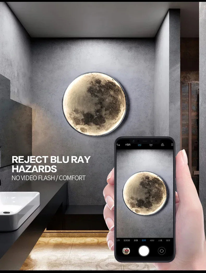 Modern LED Moon Wall Lamp