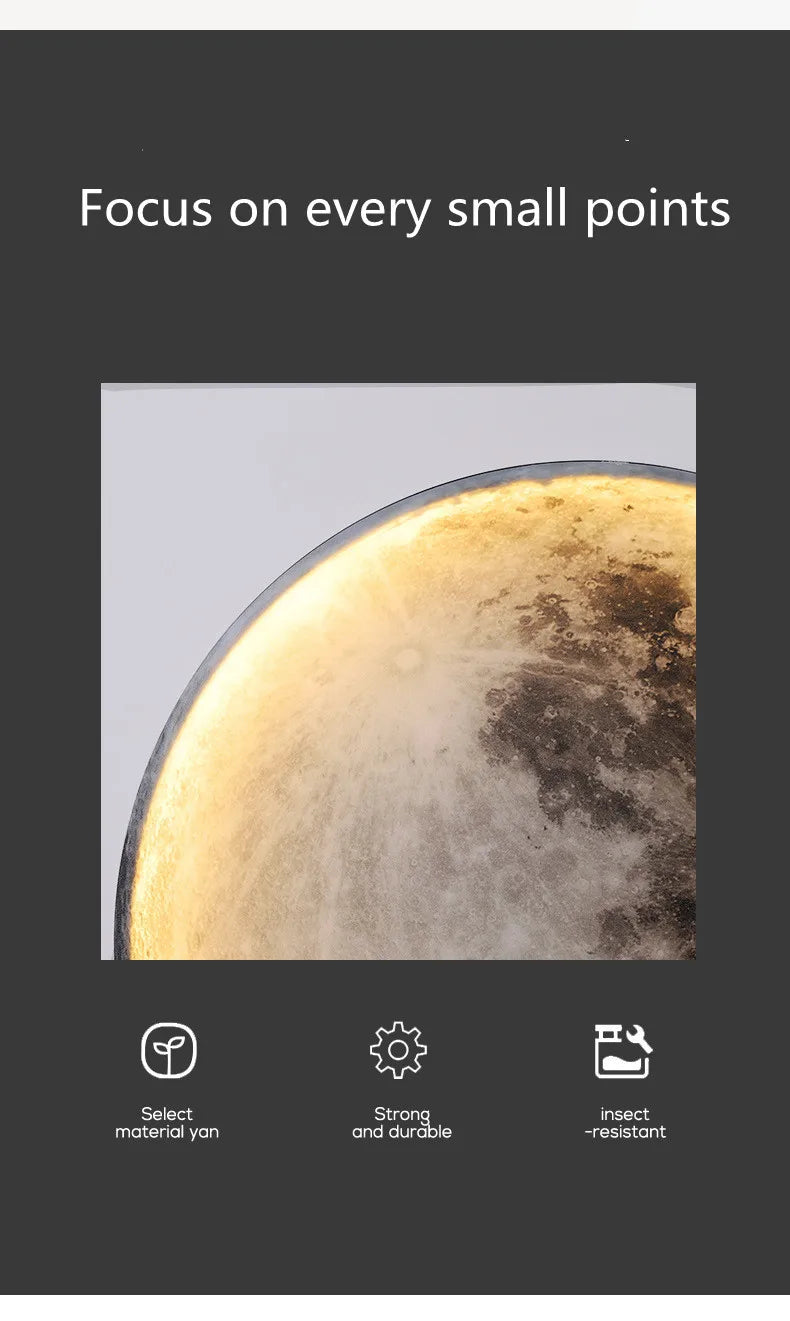 3D LED Moon Wall Lamp (50-80cm)