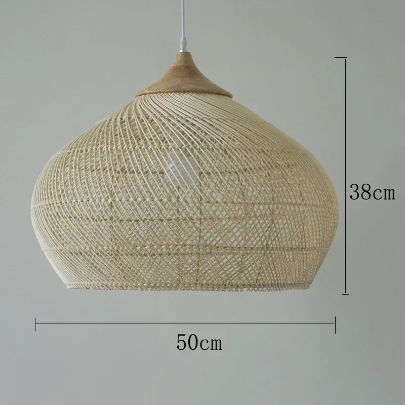 Vintage Handmade Rattan Pendant Lamp