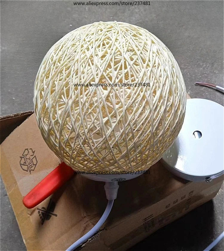 Nordic Rattan Ball Pendant Lamp