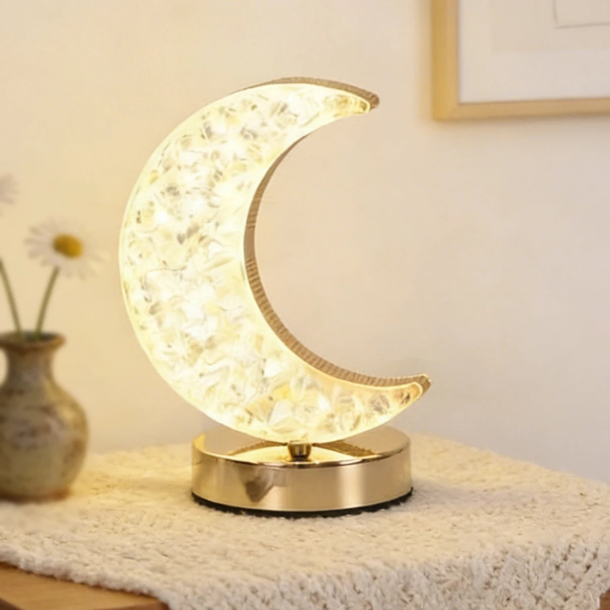Moon-Shaped LED Desk Lamp