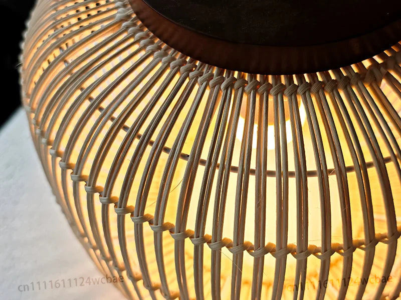 Japanese Wabi-Sabi Rattan Chandelier