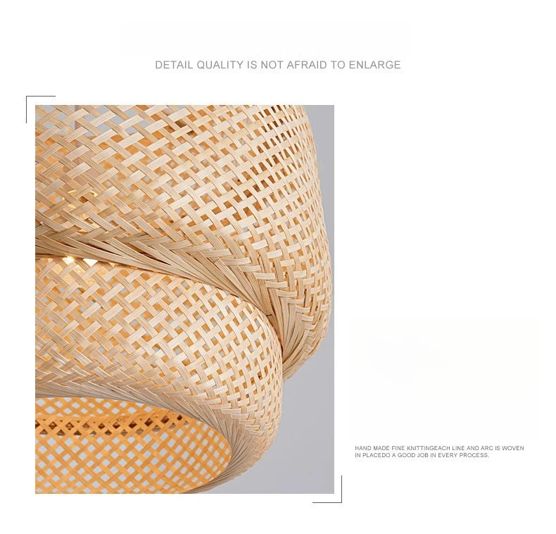 Hand-Woven Bamboo Lantern Pendant