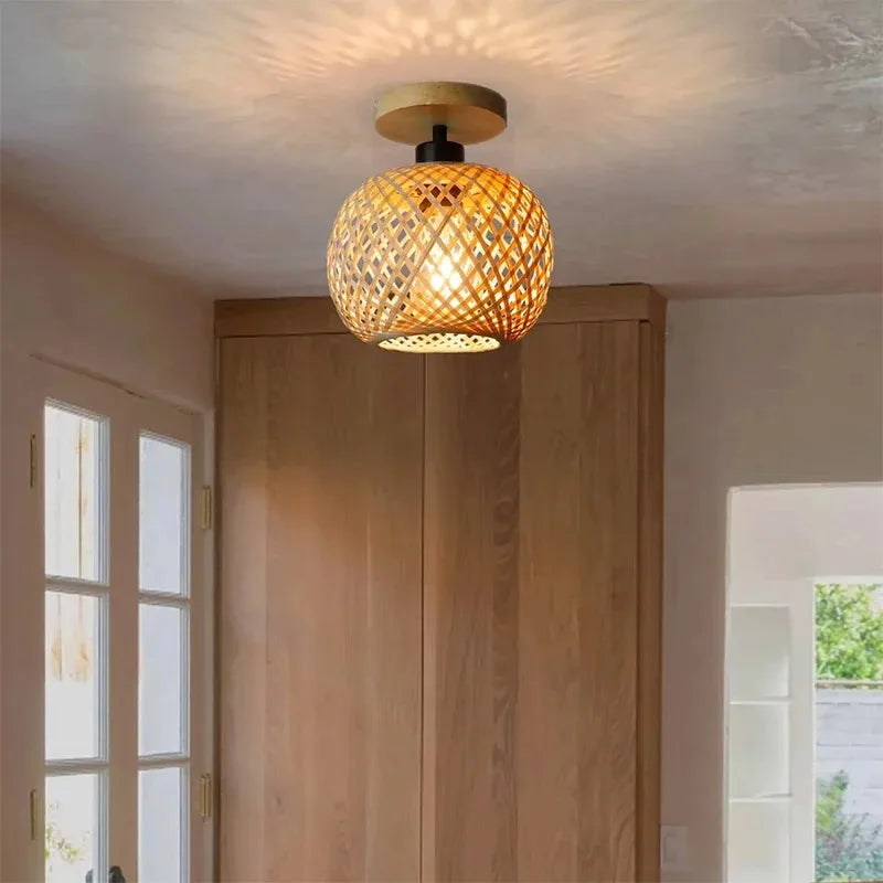 Handmade Bamboo Rattan Pendant (E27)
