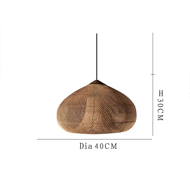 Japanese Handmade Rattan Pendant Lamp