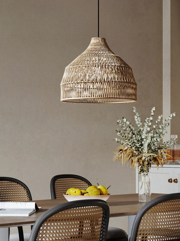 Southeast Asian Wicker Pendant Light