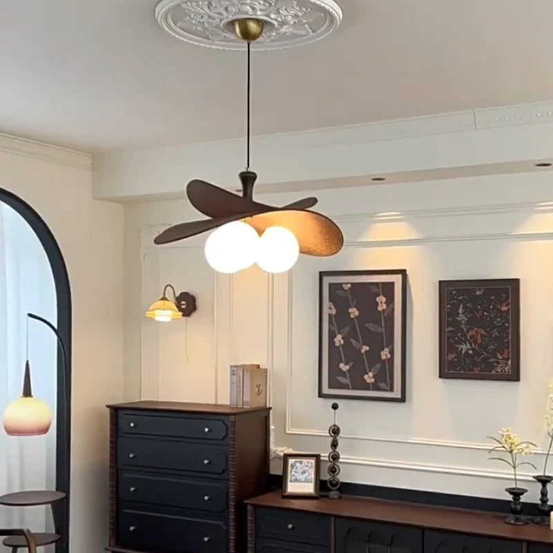 Minimalist Raffia Rattan Chandelier