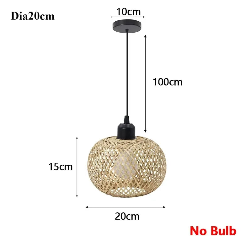 Handmade Bamboo Rattan Pendant (E27)
