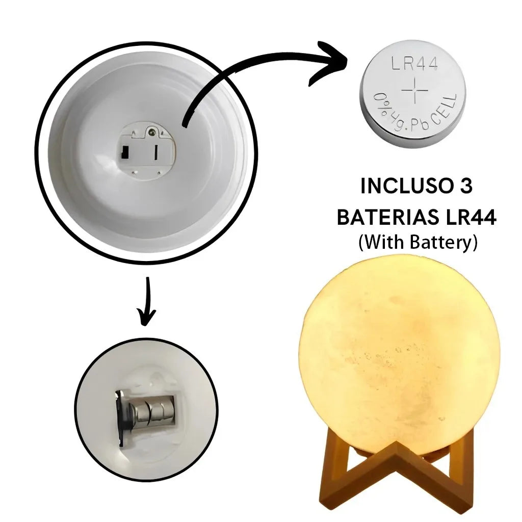 LED Moon Night Light with Stand
