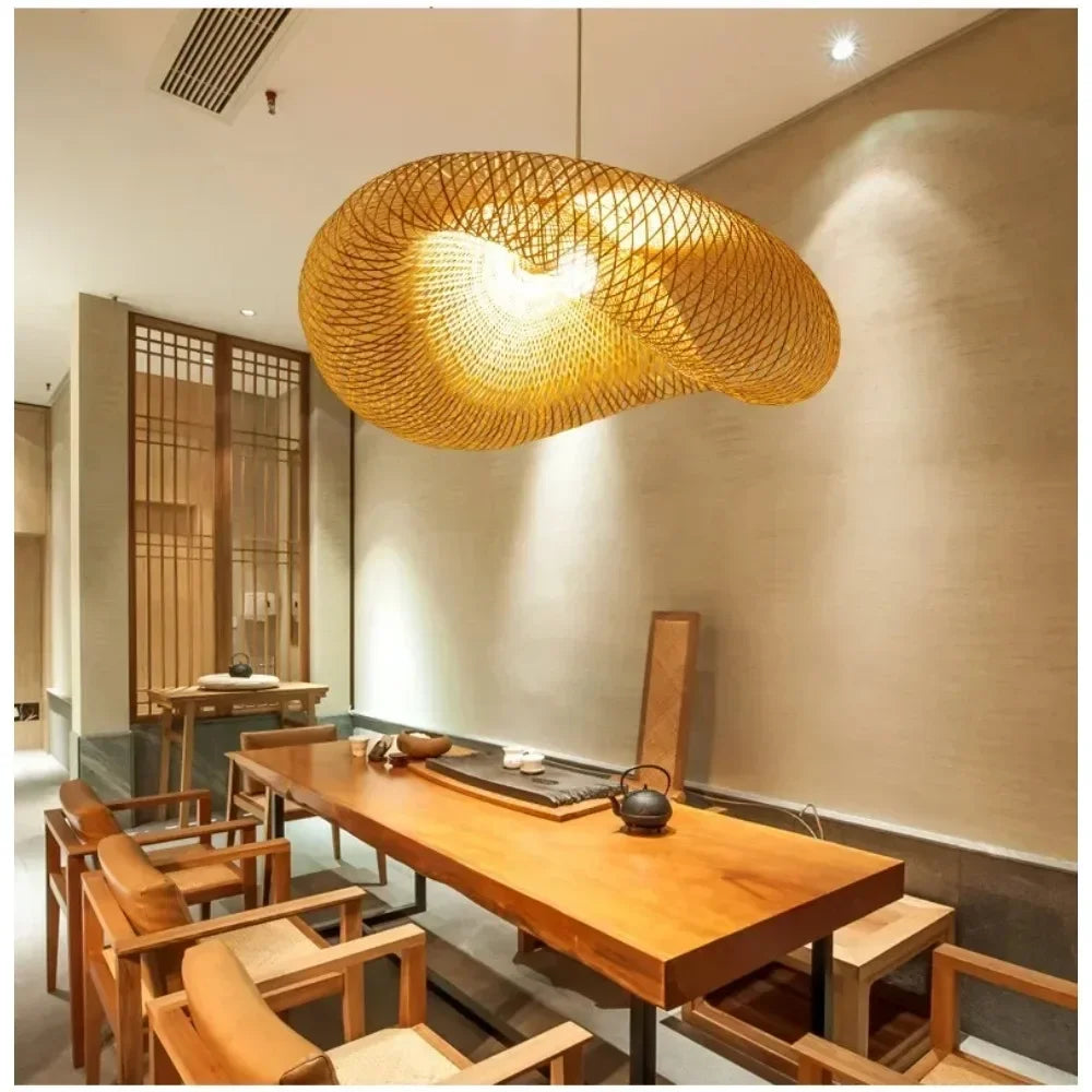 Modern Bamboo Rattan Chandelier (40-80cm)