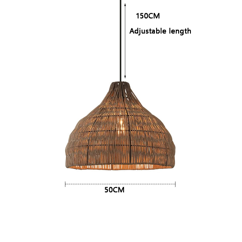 Southeast Asian Wicker Pendant Light