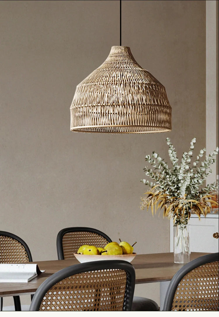 Southeast Asian Rattan Lantern Pendant