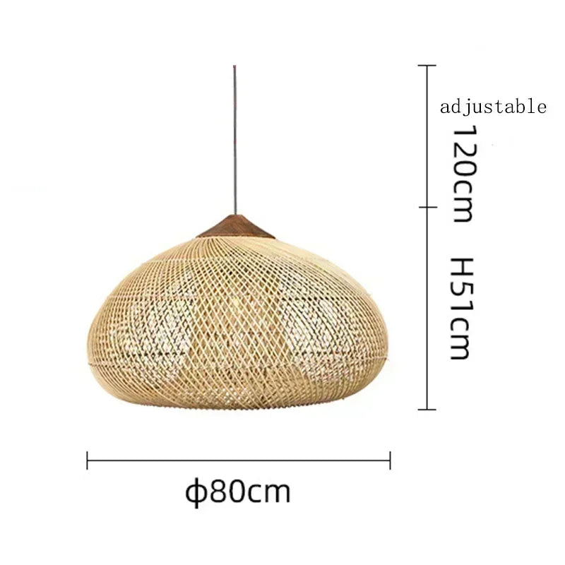 Vintage Handmade Rattan Pendant Lamp